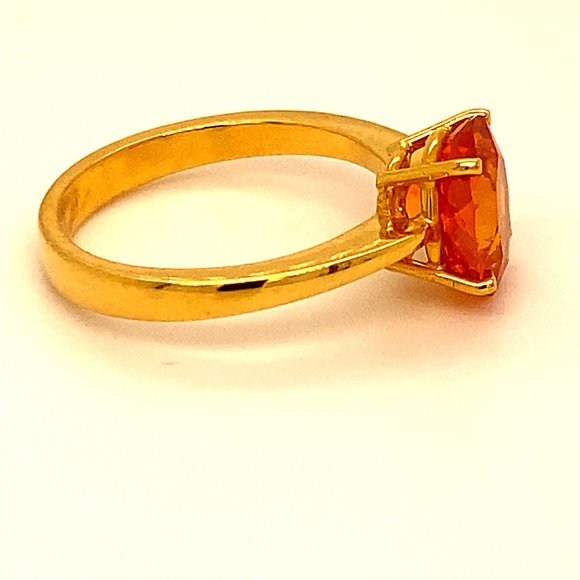 Mandarin Spessartine 3.10ct Solid 22K Gold Ring - Picture 3 of 6